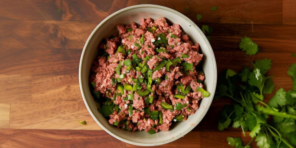 Ground meat with jalapenos