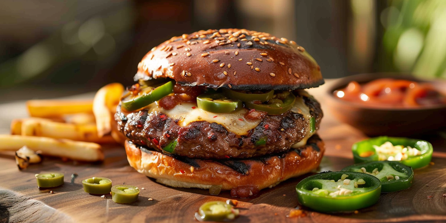 Spicy Grilled Jalapeno Burgers